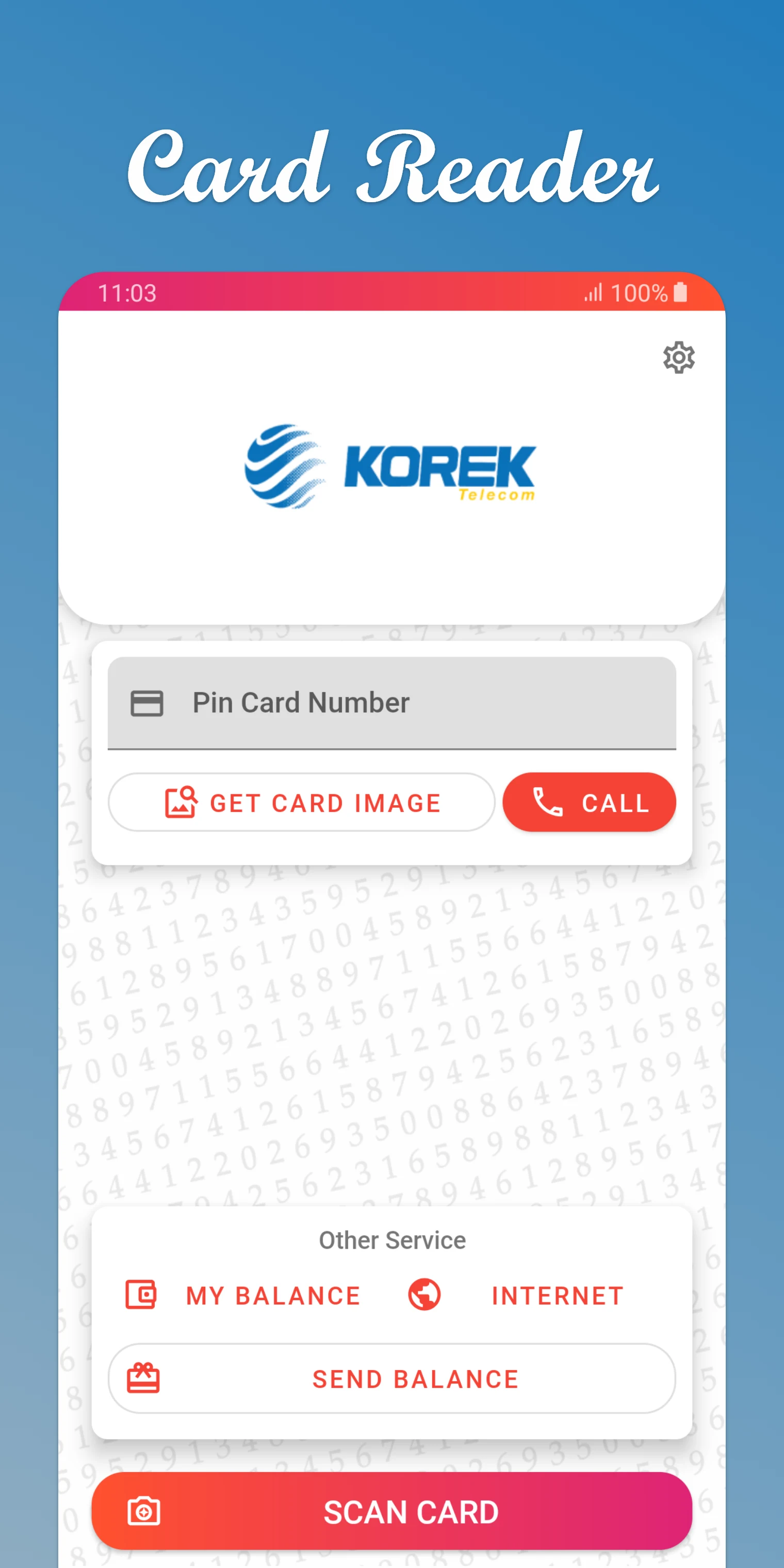 Card Reader (Pin Code Scan) screenshot