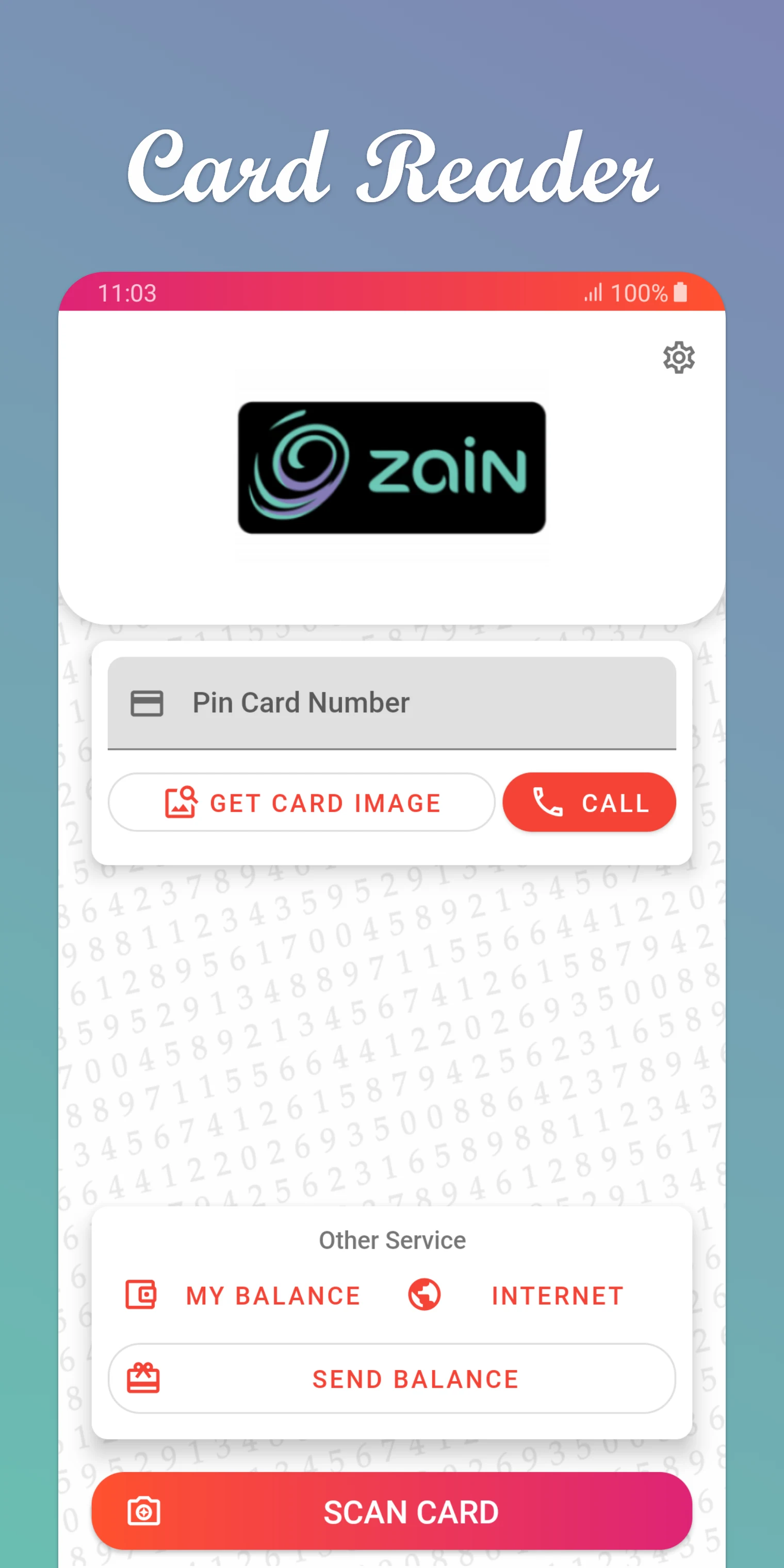 Card Reader (Pin Code Scan) screenshot
